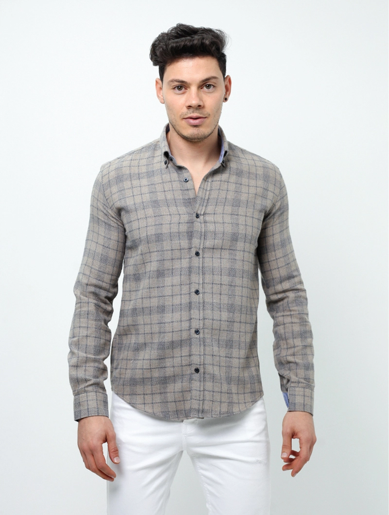 Chemise slim carreaux